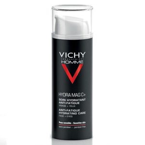 Vichy Homme Hydra Mag C+ Soin Hydratant Anti-Fatigue Visage et Yeux Sensibles | 50ml
