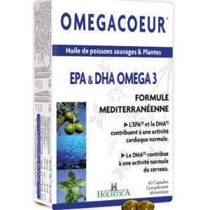 Holistica Omegacoeur Huile de Poisson – 60 Capsules Molles