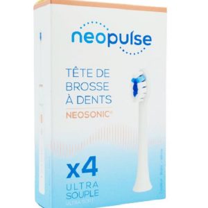 NEOPULSE Recharge 4 Tetes de Brosse à Dent Ultra Souple Blanc