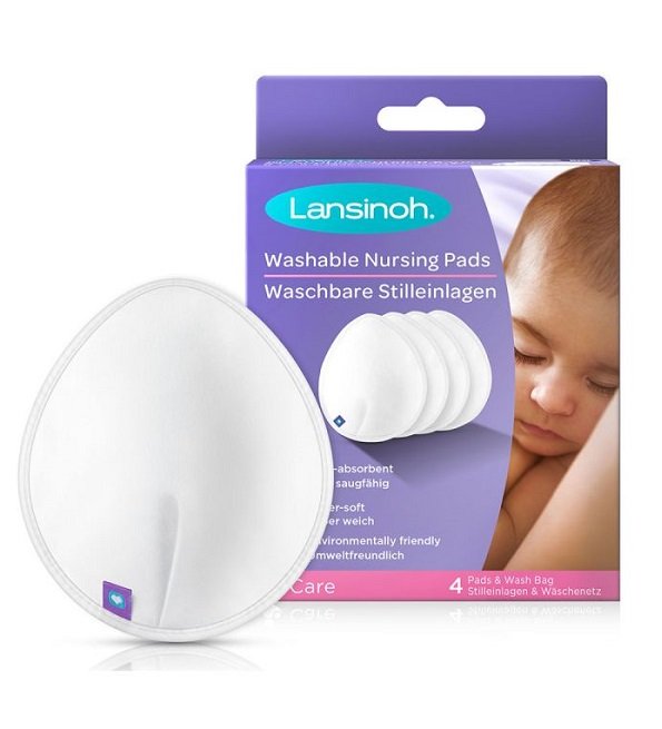 Lansinoh Coussinets d’allaitements lavables 4 pads