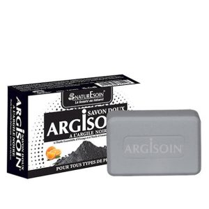 NaturEsoin Argisoin Savon à l’Argile Noire- 125 G