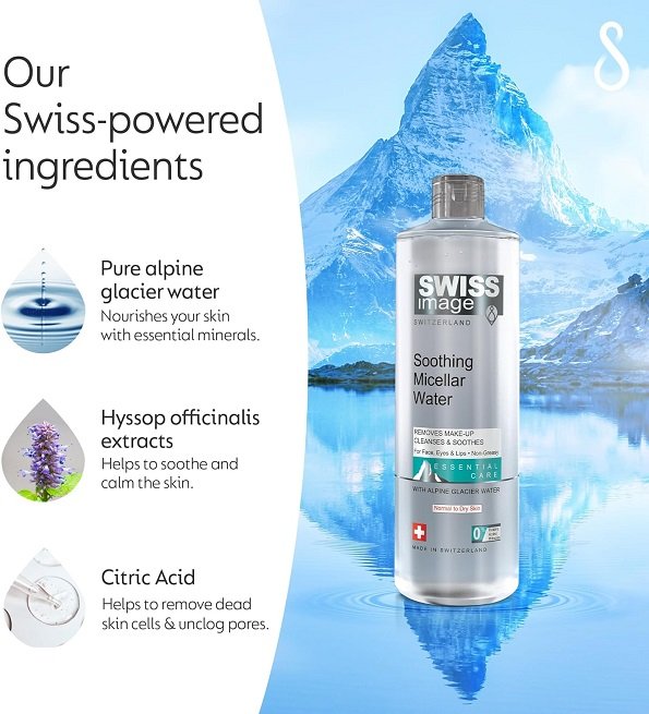Swiss Image Essential Care Soothing Micellar Water 400 ml – Image 3