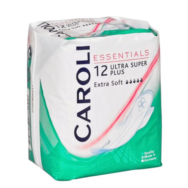 CAROLI SERVIETTES PÉRIODIQUES ULTRA SUPER PLUS CAPACITÉ D’ABSORPTION 5 GOUTTES PAQUET X12