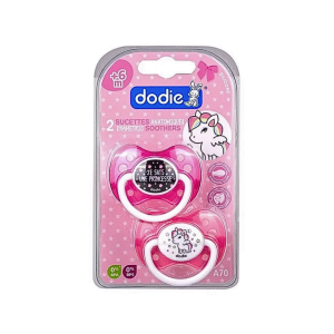 Dodie – Sucette forme anatomique silicone Girly Licorne (6M +) N°A70