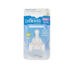 Dr Brown’s 2 Tetines Col Etroit Level 4 +9m