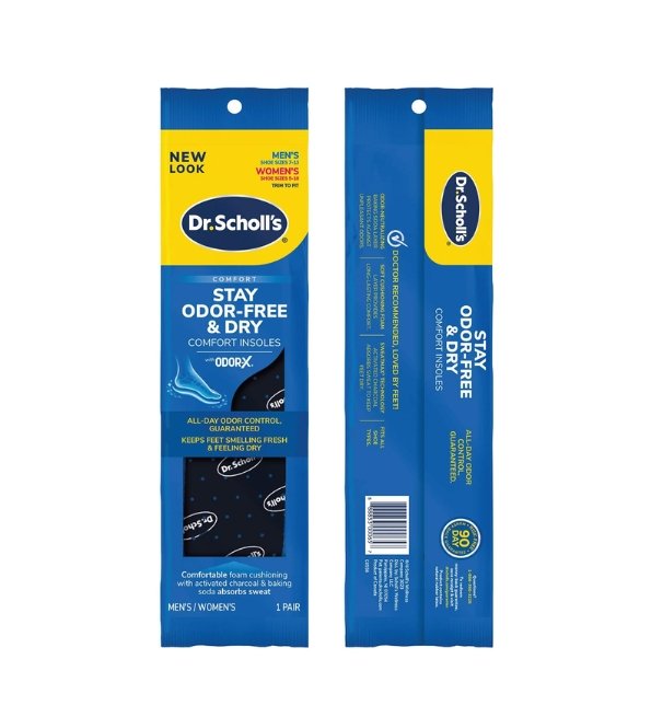 Dr.scholl’s Comfort Stay Odor-Free & Dry Insole Unisex