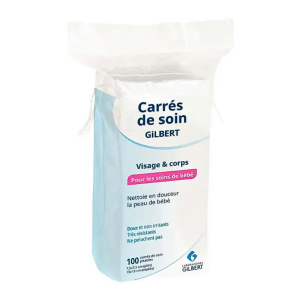 Gilbert Carrés de Soin Visage & Corps – 100 Piéces