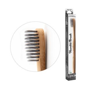 HUMBLE BROSSE A DENTS AU CHARBON POUR ADULTE NOIR DOUCE BAMBOU