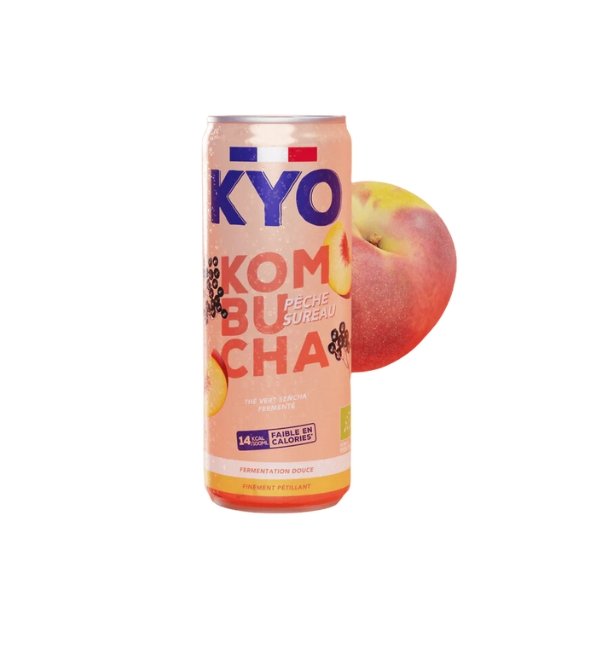 KYO KOMBUCHA CANETTE PECHE SUREAU 330ML