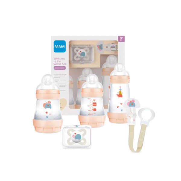 Mam Duo World Set +0m Biberon Gm & Peaux Mix+Attache Sucette+Sucette +0m