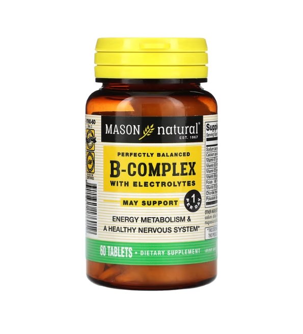 Mason Natural B-Complex With Electrolytes 60 tablets