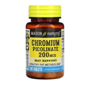 Mason Natural Chromium picolinate 200mg 100 Tablets