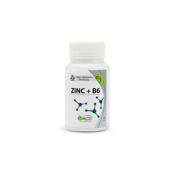 Mgd Nature zinc+ B6 60 Gelules
