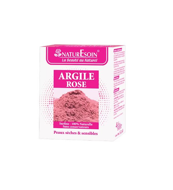 Nature soin argile Rose sachet 100G