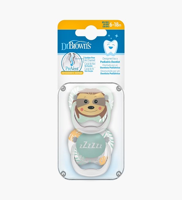 Dr. Brown’s Sucette Phase 2 Têtes d’Animaux, Pack de 2 (0-6 Mois) – Image 2
