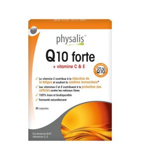 PHYSALIS Q10 Forte +Vitamine C & E 30 Gélules
