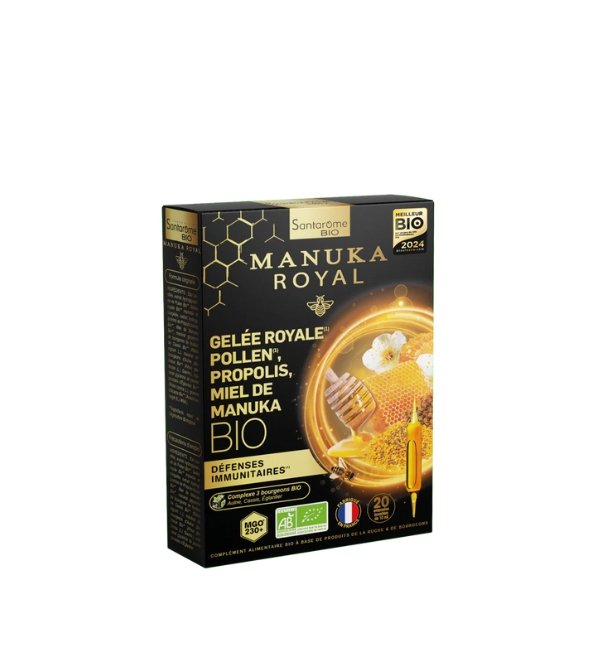 SANTAROME Gelée Royale 2000 au Miel de Manuka Bio 20 ampoules