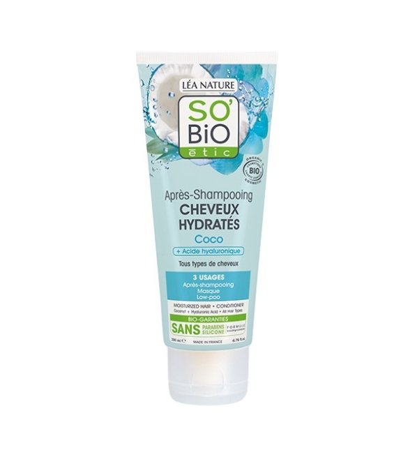 SO BIO APRES SHAMPOOING CHEVEUX HYDRATES 200ML