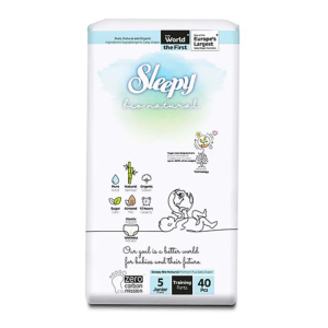 Sleepy Bio Natural Couches Taille 5 juniors 11-18kg/40 Pieces