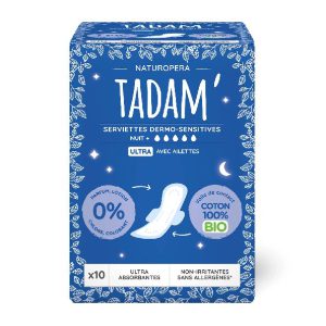 Tadam Serviette Ultra Coton Bio Long Maxi 16un