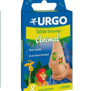 Urgo – Animal Kids – Pansements enfant aux motifs amusants – Boîte de 8 pansements