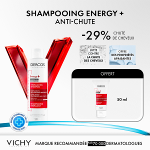 Vichy Dercos Technique ENERGY+ Shampooing Stimulant Anti-Chute | 200ml = 1 Shampooing miniature Offert
