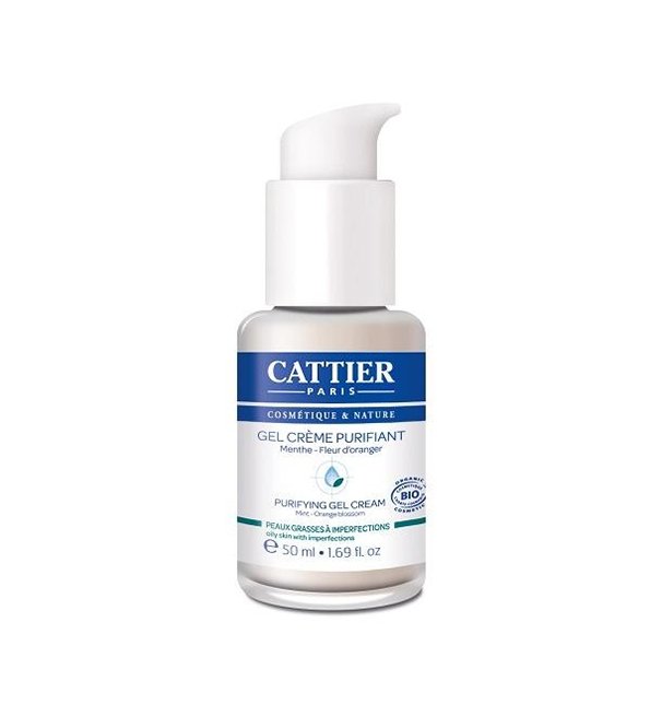Cattier Peau Grasse à Imperfections gel creme Purifiant Menthe 50ml