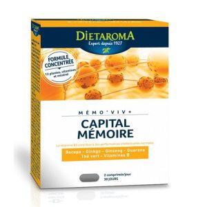 DIETAROMA MÉMO VIV CAPITAL CÉRÉBRAL MÉMOIRE 60 Comprimès