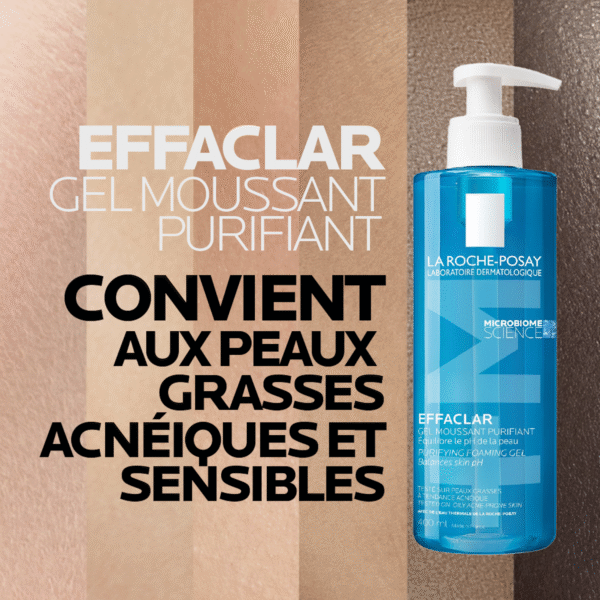La Roche-Posay Effaclar Gel Moussant Peau Grasse Acnéique | 400ml – Image 4