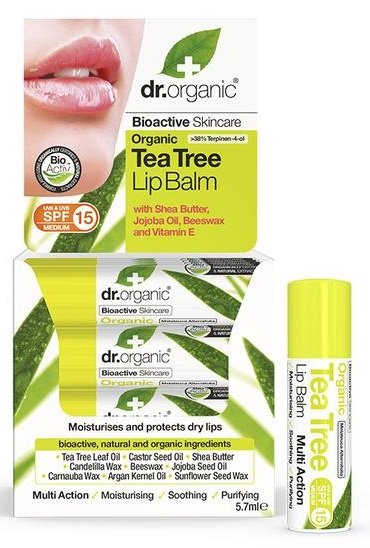 Dr Organic Baume à Lèvres Tea Tree 5.7Ml