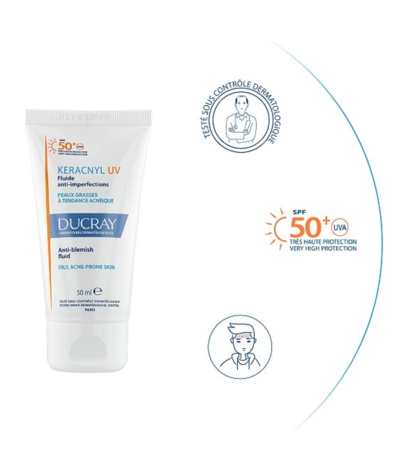 Ducray Fluide Anti-Imperfections KERACNYL UV 50 ml – Image 2