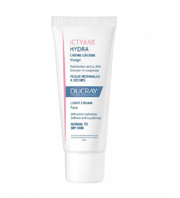 Ducray — Crème légère Visage — Crème hydratante visage peau sèche — Ictyane Hydra 40 ml