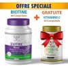 HEALTH POWER BIOTINE Beauté 90 Comprimés + Vitamine C 30 Comprimés OFFERT
