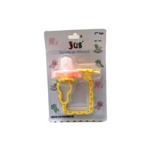 Juniors sucette en silicone jub 2émé age +clips
