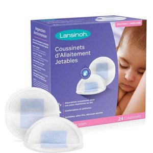 Lansinoh Coussinets d’allaitement jetable Blue Lock – 24 unités