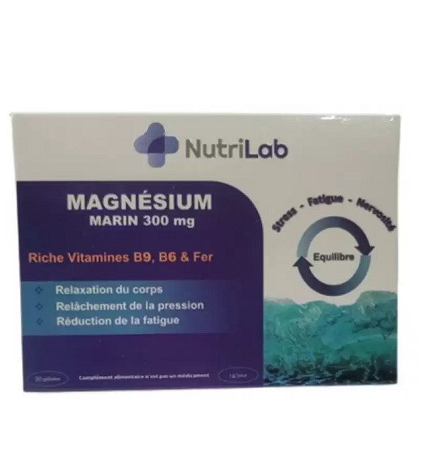 NUTRILAB Magnesium Marin 300mg 30 Gelules