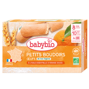 BABYBIO Petits Boudoirs à l’huile Essentielle d’orange Douce 120G
