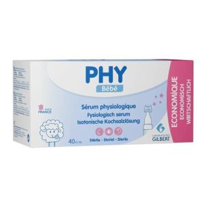 PHY SERUM PHYSIOLOGIQUE BOITE DE 40x5ml