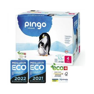 Pingo Couches Maxi Taille 4 7PINGO COUCHES ÉCOLOGIQUES JETABLES MAXI JUMBO TAILLE 4 (7-18KG) 2X40 COUCHES-18kg/2*40pcs