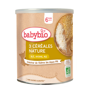BABYBIO 3 CEREALES NATURE 220G
