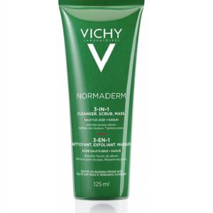 Vichy Normaderm 3en1 Exfoliant Nettoyant Masque Peau Mixte à Grasse | 125ml
